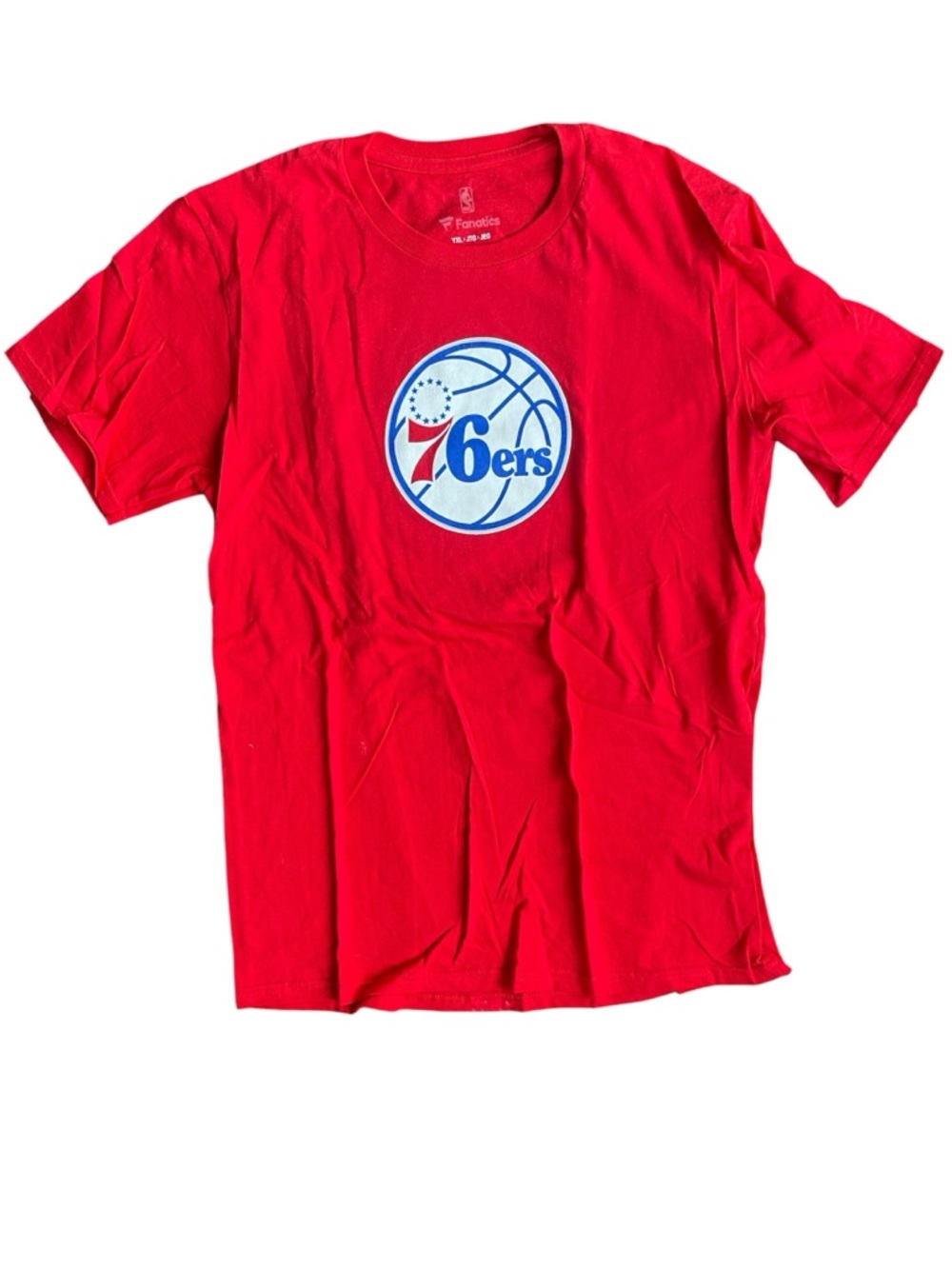 Fanatics Red Philly 76ers Short Sleeve Tee Kids XL Philadelphia Shirts 3/$15